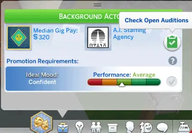 sims 4 open auditions