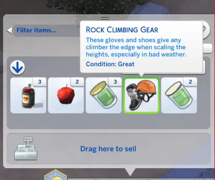 Sims 4 rock climbing gear