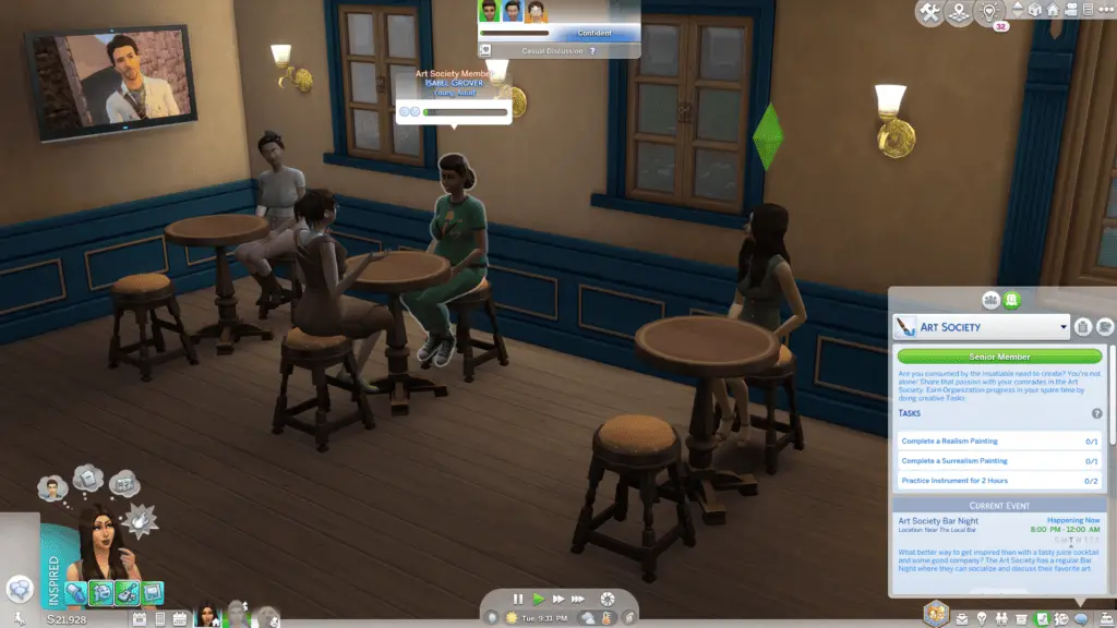 Sims 4 join art society