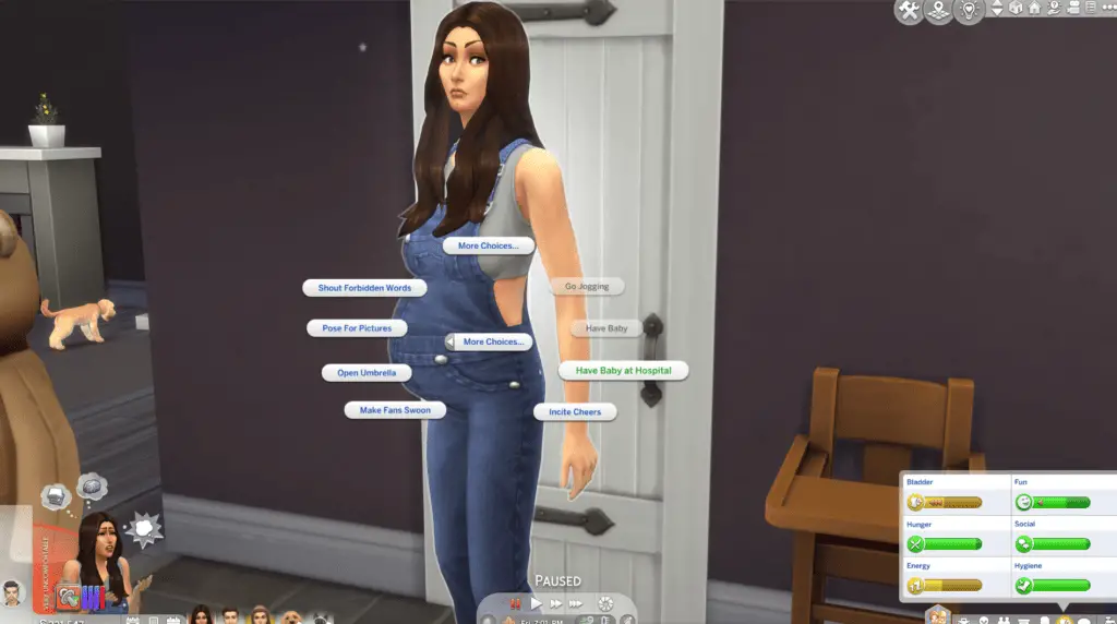Sims 4 having a baby
