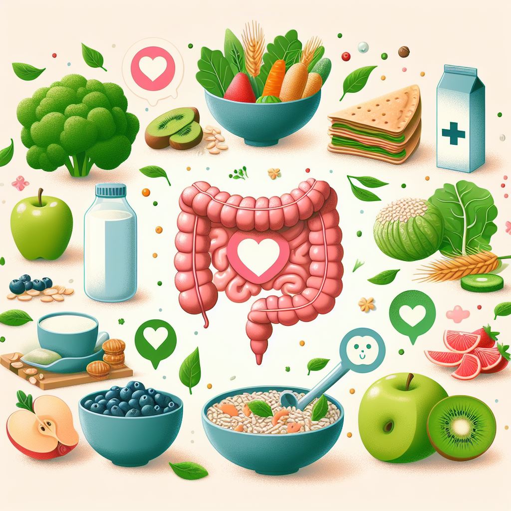 Good gut health with healthy food