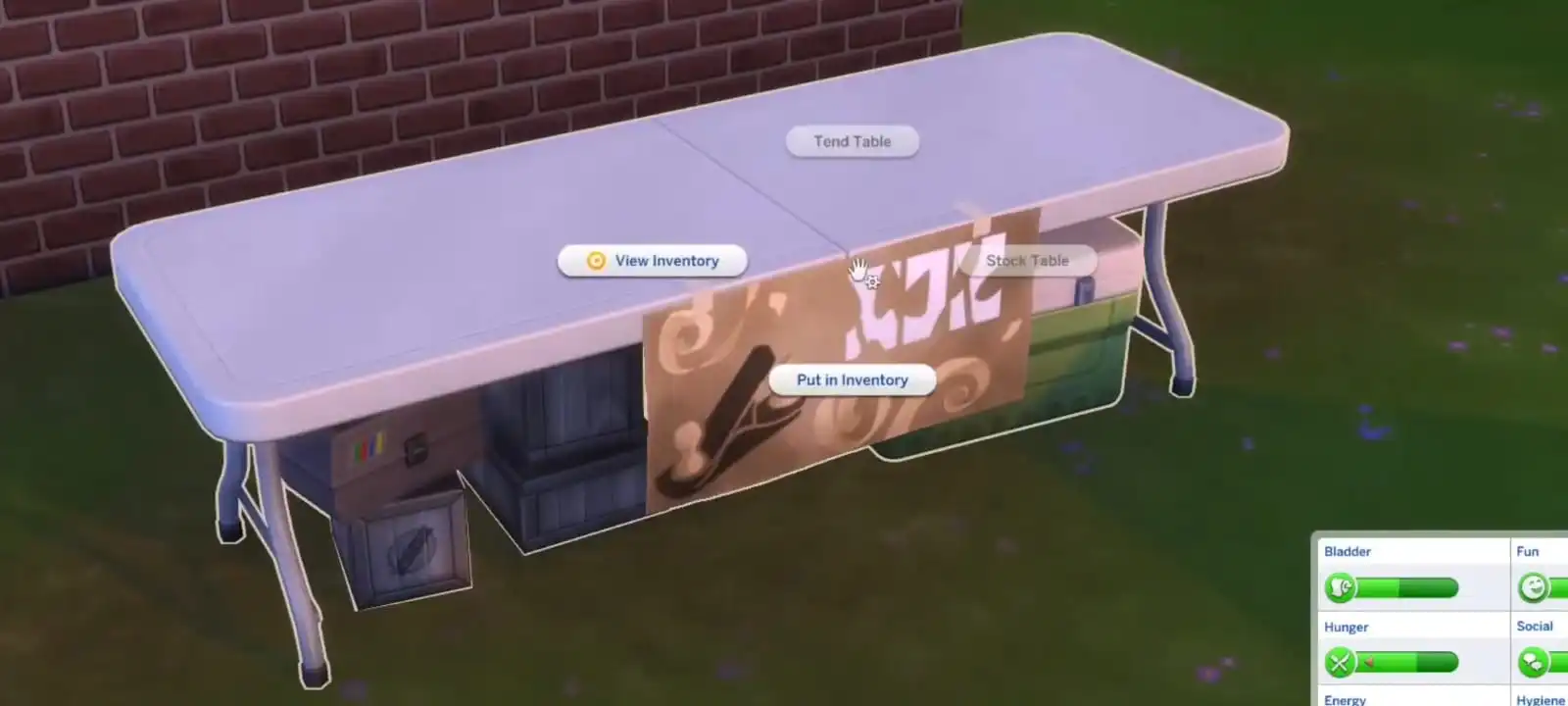 Yard sale tables sims 4